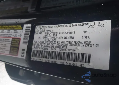 2025 Toyota Tacoma Trd Sport z USA, uszkodzony, nr VIN 3TMKB5FN0SM050948